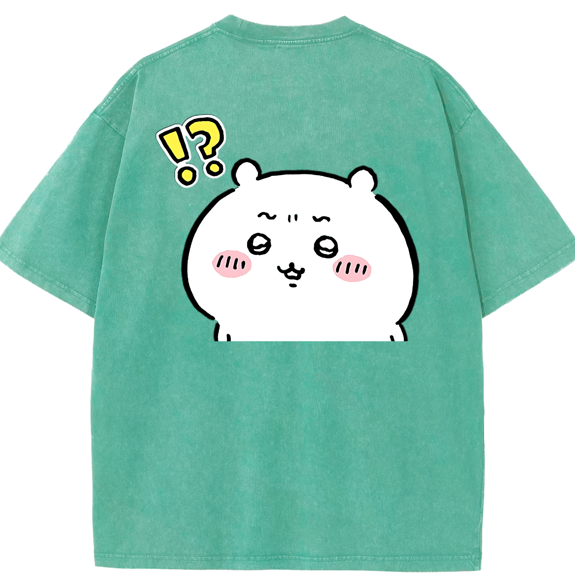 （画像用） ちいかわ ちいかわ Chii-kawa chiikawa 綿100% ヴィンテージ風 半袖Tシャツ（背面プリント）